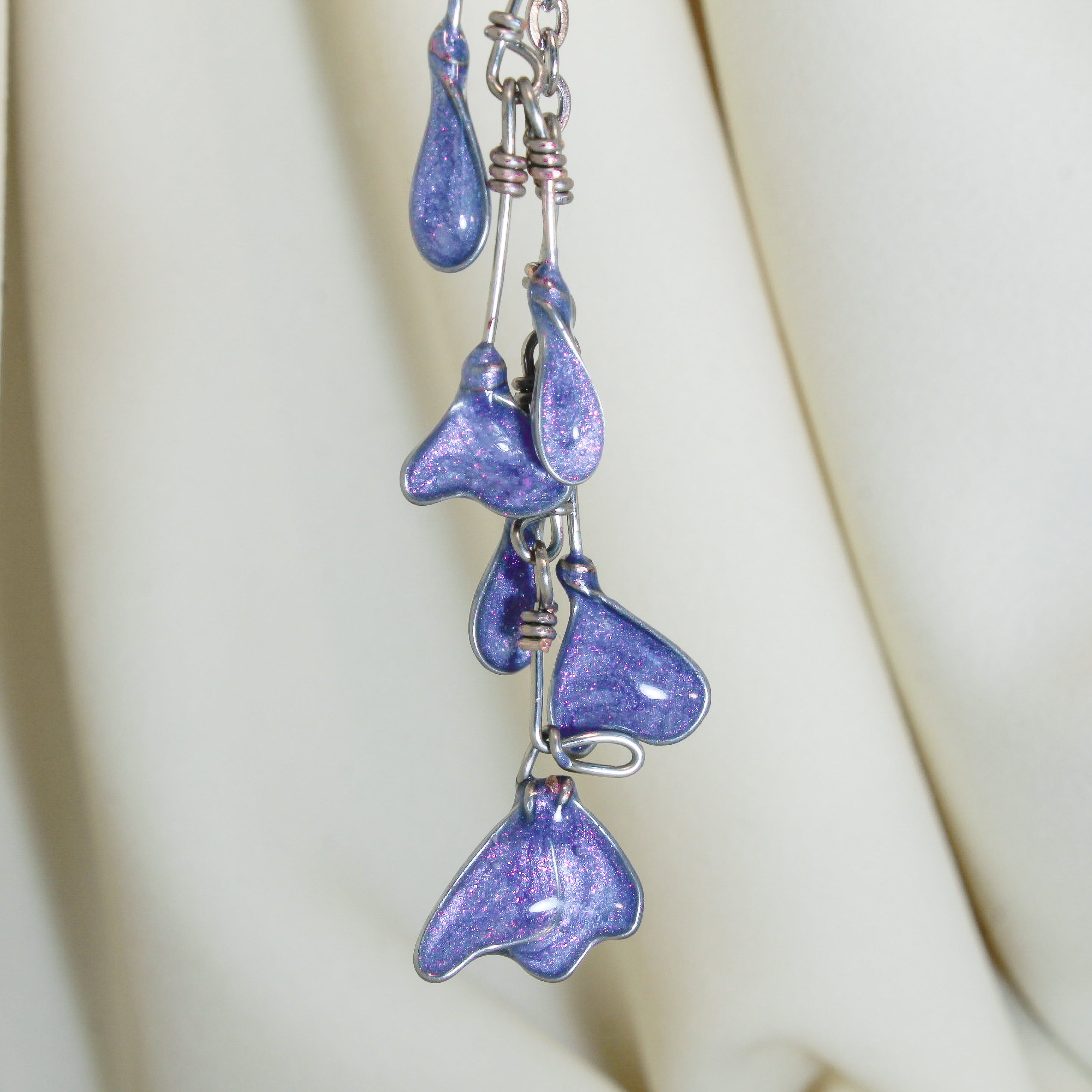 Faelight Blue - Enchanted Flower Necklace