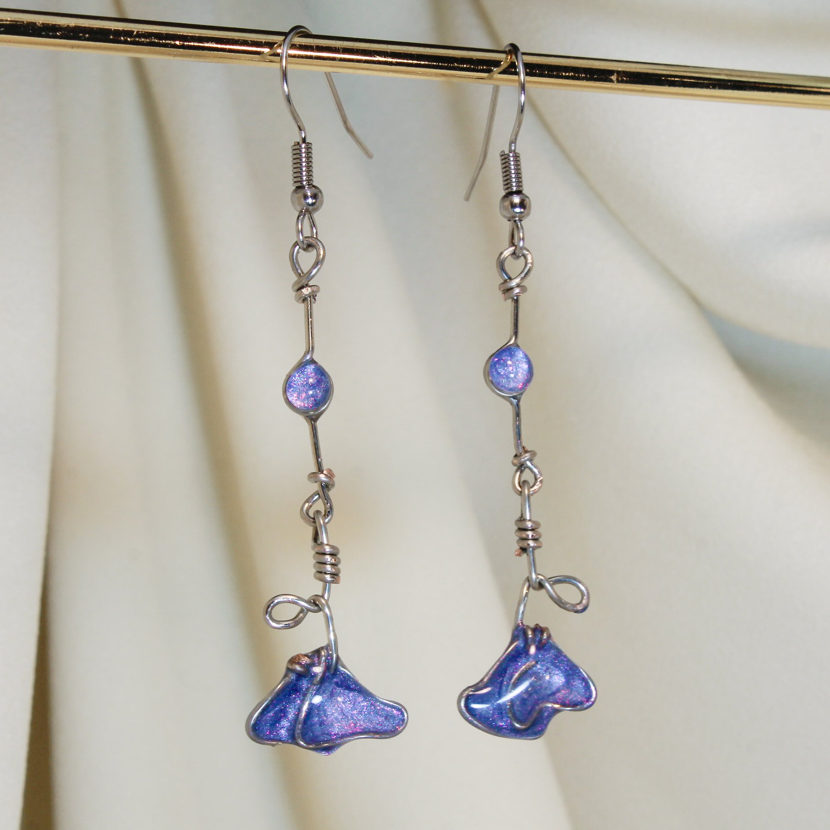 Faelight Blue - Enchanted Flower Earrings