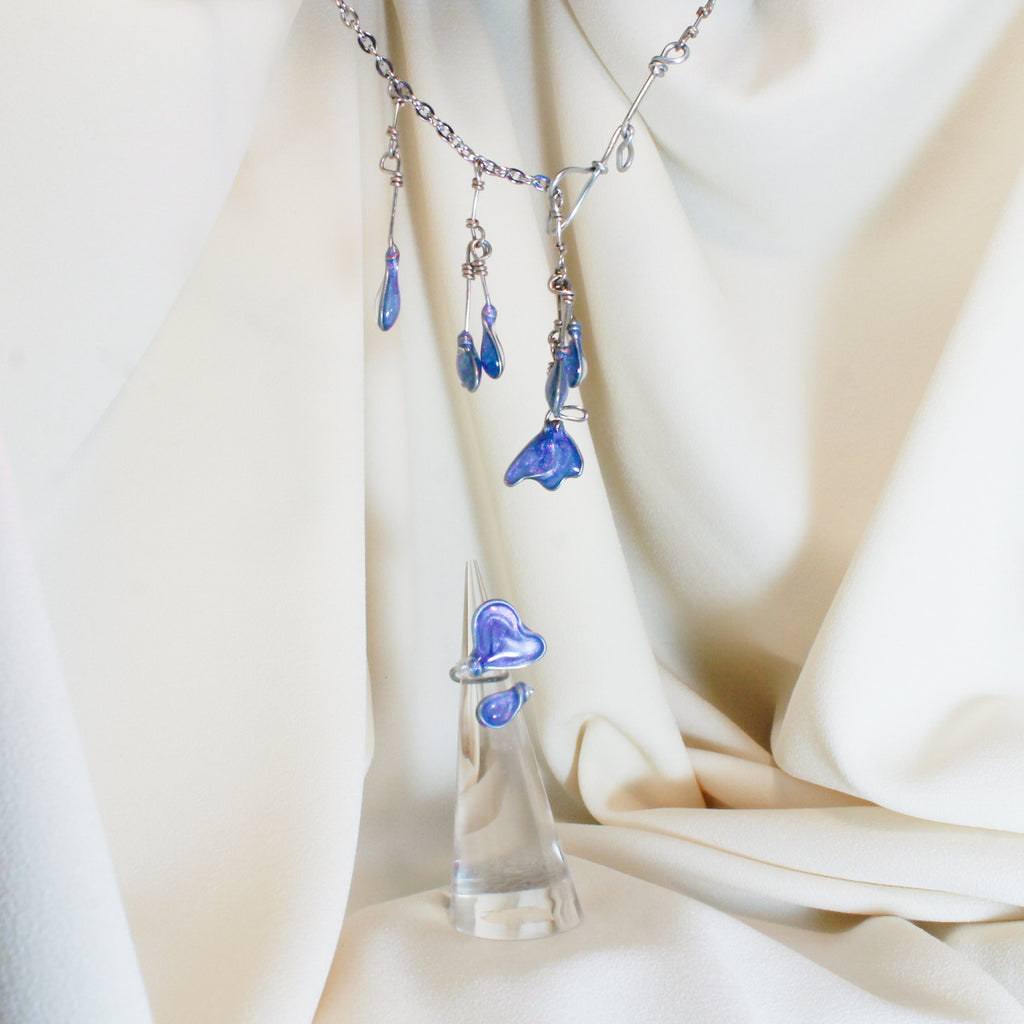 Faelight Blue - Enchanted Flower Ring