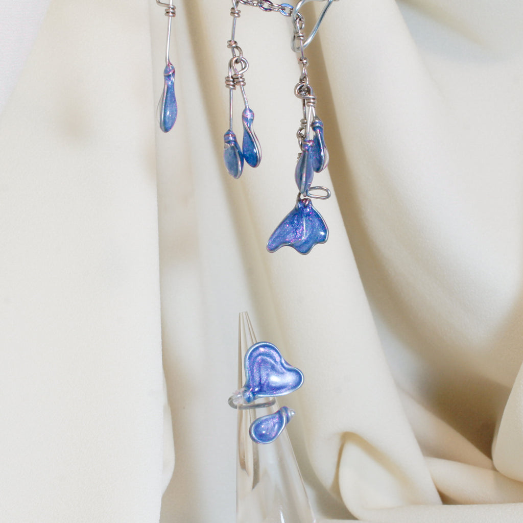 Faelight Blue - Enchanted Flower Ring