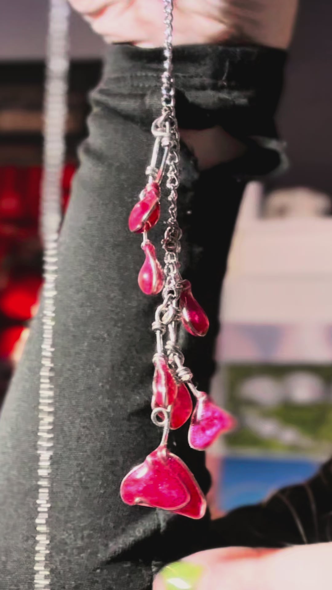 Faelight Blue - Enchanted Flower Necklace